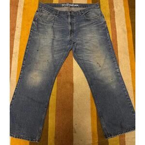 Y2K Men's Route 66 low rise boot cut faded distressed 38x30